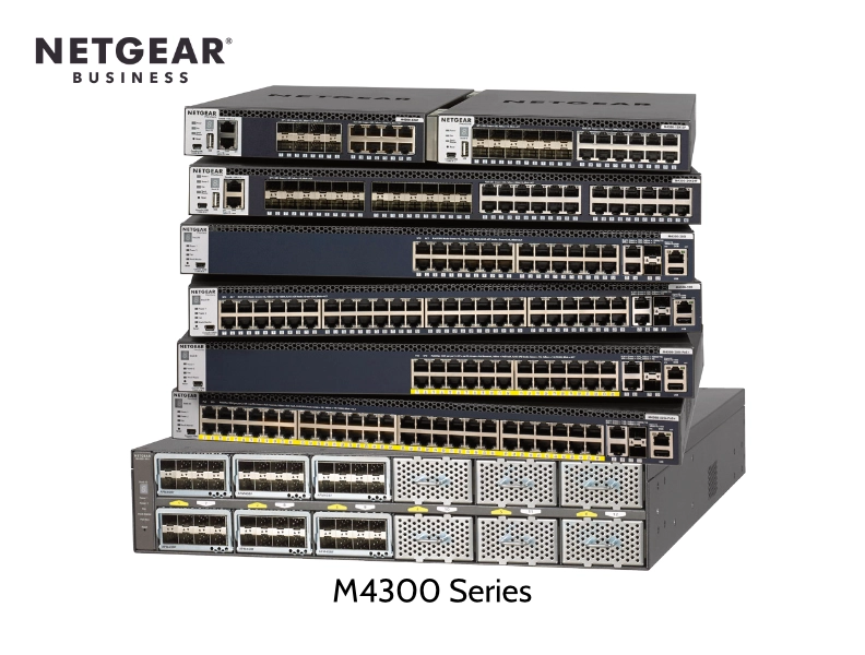 Netgear M4300 Series 1 and 10 Gbit Ethernet Switches